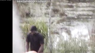 Hidden man records video of unfaithful wife moaning and having sex with gardener by canoe on the lake
