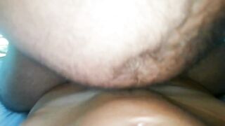 Hairy Bear Huge Creampied my White Pussy