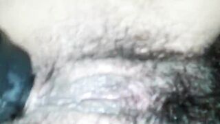 SUCK DICK WITH DILDO IN HER HAIRY ASS