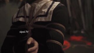 Tying up two Chinese girl cosplay bdsm