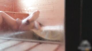 CAUGHT! Stranger jerking off to teen in sauna