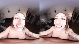 VRConk Blonde Canadian Whore In Sexy Red Lingerie Gets Fucked Hard VR Porn