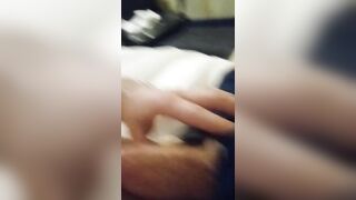 Horny Petite Girl Blind Folds Felon and makes him Eat Pussy while Sucking his Cock