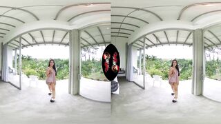 VRLatina - Pretty Latin Girl next Door Masturbate then Rides your Cock