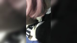 生意気なピンクの髪の友達に3日間洗ってないちんぽを舐めさせる【主観フェラ】