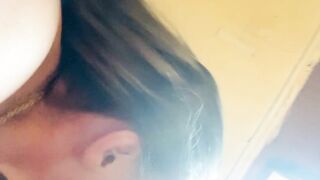 giving slow bj to his big dick