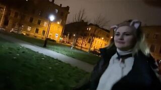 Adventures of a Cat. Episode 3: the Owner Walks, Feeds his Cat on the Street!