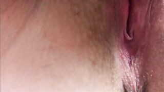 PLEASE cum inSide Me! I want to feel your hot sperm between my legs. Cream Pie. Sperm flowing out of the pussy. Close-up