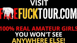 Hot brunette smokeshow on her knees getting her face completely rough fucked