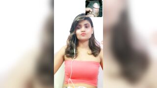 Video Call sex showing boobs and bamboo