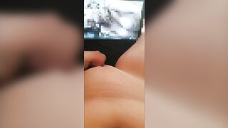 Sexy girl masturbates at porn Squirt orgasm