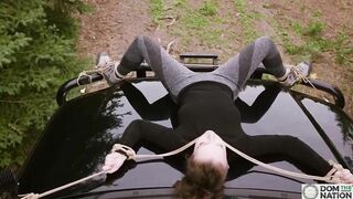 Vaginally reamed BDSM beauty goes overlanding in the woods