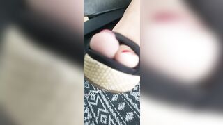 POV: Under mistress smelly peeptoe wedges and worship smelly feet. -DestinyFilms