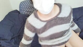 【素人・個人撮影】欲求不満の人妻が寝起きでディルドオナニー～エロい日本人巨乳女子