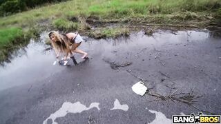 BANGBROS - Petite Blonde Asian Clara Trinity Gets Dicking In Moving Van, Then Is Ditched