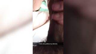Cheating GF Sends Snapchats to her BF getting Creampied