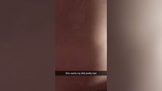 Cheating GF Sends Snapchats to her BF getting Creampied
