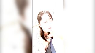【素人×大学生】ちんちん大好き淫乱女子から連絡きたので昼間から公衆トイレで咥えさせてきた。
