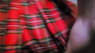 Naughty School girl bounces on dick