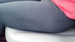 I wet myself in the car seat, I couldnt hold it anymore and peed :P