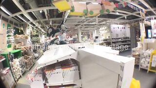 Public sex in crowded store