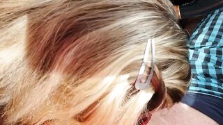 NZ MILF Slut sucks Masters Cock while driving in busy Traffic