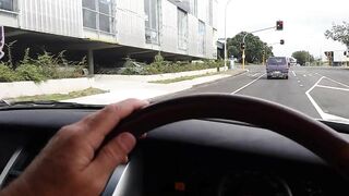 NZ MILF Slut sucks Masters Cock while driving in busy Traffic
