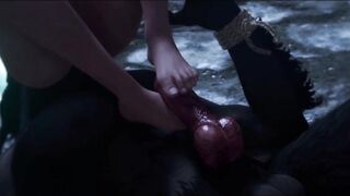 Kunoichi has sex with a werewolf