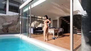 Watch our shamelessly beautiful, exotic Thai girl, Kahlisa, flaunt her big natural breasts and bushy pussy.