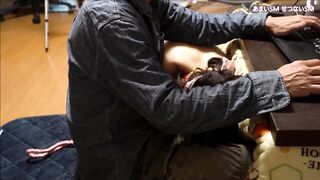 A masochist woman who gives fellatio service to her master.I think SM is romantic.あまいSMせつないSM