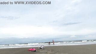 Fucking in public on the beach with hot Camila Vegas FULL ON RED