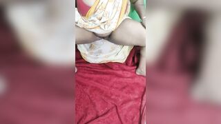 Big hairy pussy fingering by Indian Desi hot wife