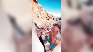 Sucking on the beach