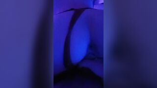 Tattooed egirl rides my cock after the party