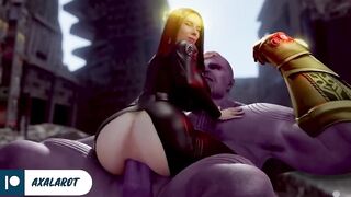 Futanari Thanos Girl Fucked Black Widow Huge Cock Until Cum