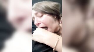 Roomate caught me sucking daddys fat BBC in the car