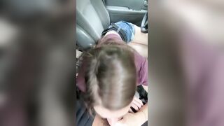 Roomate caught me sucking daddys fat BBC in the car
