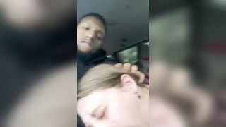 Roomate caught me sucking daddys fat BBC in the car