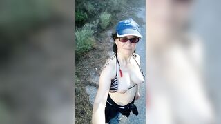 Danger!! Milf exploring and pissing inside Government Private Property naked!! part 4
