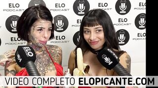 GLORIA NAHIR AND PAO DULZURA EATING THE CREAMY BANANA AT THE SPICY ROOM