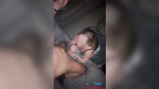 Babe big natural tits sucking, fucking then sucking till I'm covered in cum