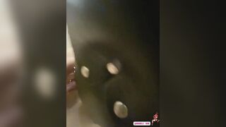 The foot slave loves eating wet pussy of his goddess and licking her boots