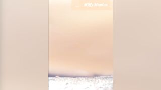 MILF's juicy pussy squirts over and over outside