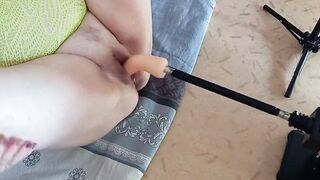 sex machine destroys girlfriend's pussy at high speed