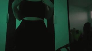 Busty teen shows off huge tits ????