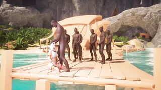 Cleopatra Cumslut 3D debauchery on the pier