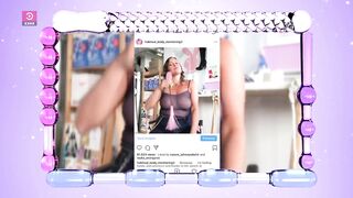 Busty Danish Instagram model talks and inserts speculum