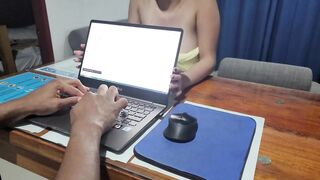 Horny Wife won't let me Finish Work