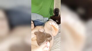 Cum Burst Everywhere Even in Her Short Pussy Hair