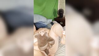 Cum Burst Everywhere Even in Her Short Pussy Hair